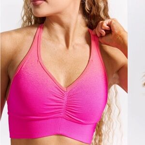 Set of 5 buff bunny halter seamless ombré bras